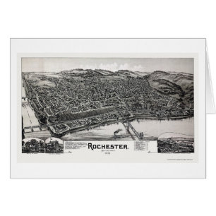 Rochester panorama- karta för PA - 1900 Hälsningskort