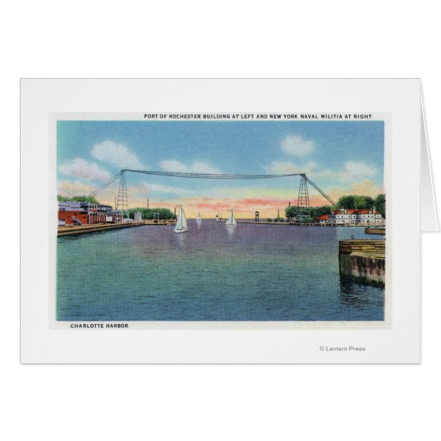 Rochester Port och NY Naval Militia Hälsningskort (Framsidan Horizontal)