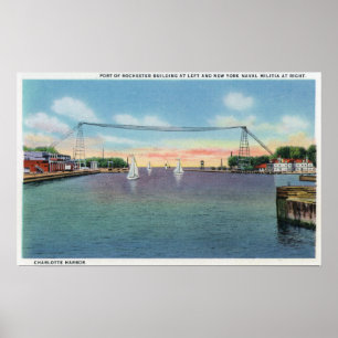 Rochester Port och NY Naval Militia Poster