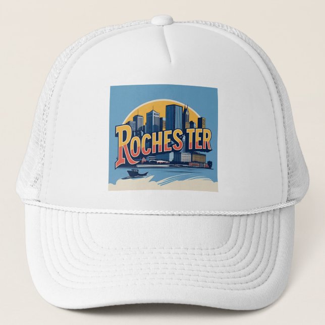 Rochester stads siluett New York USA Keps (Framsida)