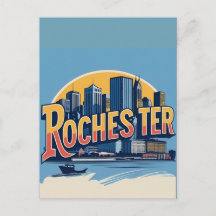 Rochester stads siluett New York USA