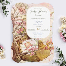 Rock A Bye Baby Barnkammarrim Baby Shower Inbjudningar