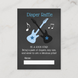 Rock a Bye Baby Shower Blöja Lotteri Kort