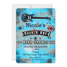 Rock A Bye Baby Shower Stjärninbjudningar