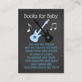 Rock a Bye Rockstar Baby Shower Bok Förfrågan Kort