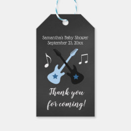 Rock a bye Rockstar Baby Shower Present Tag Presentetikett