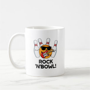 Rock And Bowl Roligt Bowling Skämt Kaffemugg
