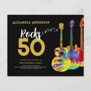 Rock and Roll 50-årsfest Budget Flygblad