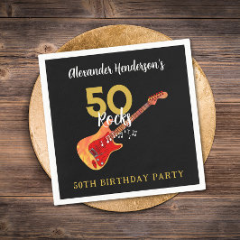 Rock and roll 50:e Födelsedagsfesten Pappersservett