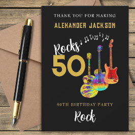 Rock and roll 50:e Födelsedagsfesten Tack