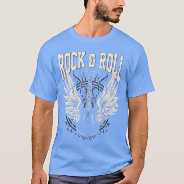 Rock and Roll Älskare Presentkyl Elektrisk Gitarr  T Shirt (Framsida)