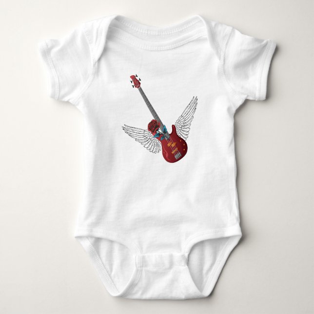 Rock and roll Angel Bass T Shirt (Framsida)