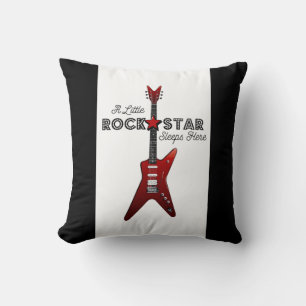 Rock and roll Baby Rocker Kid Guitar Rockstar Thro Kudde