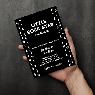 Rock and roll Baby Shower Little Rockstjärna Inbjudningar