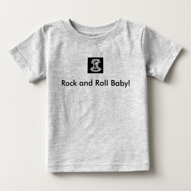 Rock and roll Baby Tee Shirt (Framsida)