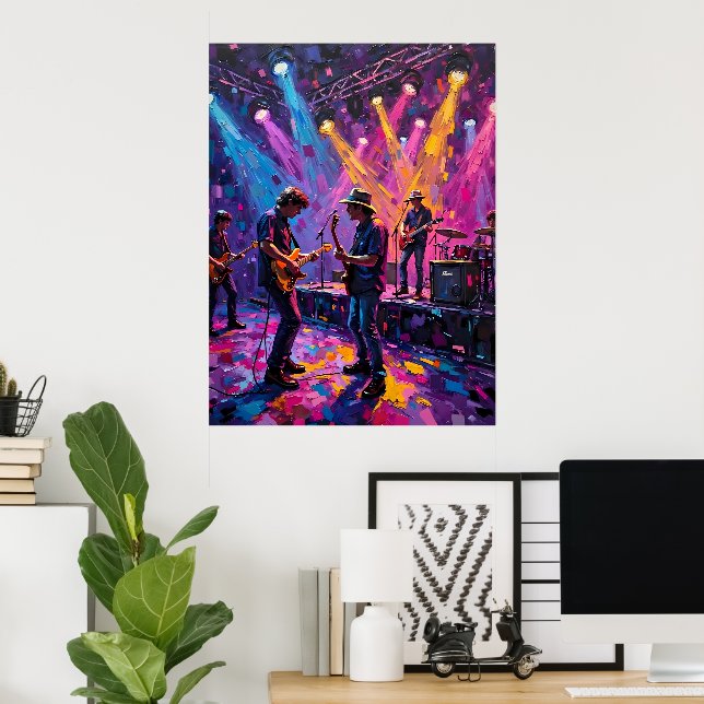 Rock and roll Band Poster (Hemmakontoret)