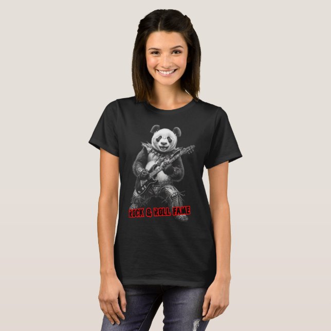 Rock and Roll-berömmelse på en svart T Shirt (Hel framsida)