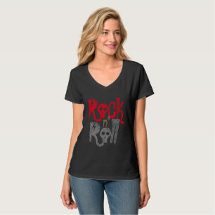 Rock and roll Black Rock n Roll T-shirt Design