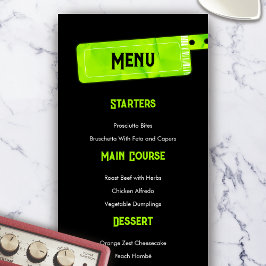 Rock and roll Bröllop-festivalen Bröllop Menu Meny