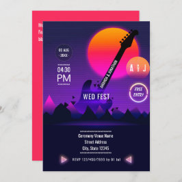 Rock and roll Bröllop Inbjudningar