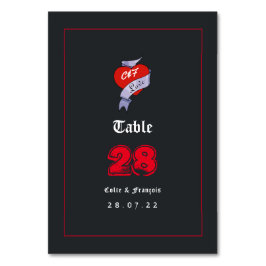 Rock and roll Bröllop Monogram Bordsnummer