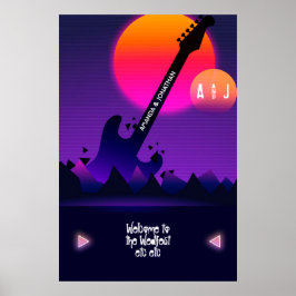 Rock and Roll Bröllops Välkomstskylt Poster