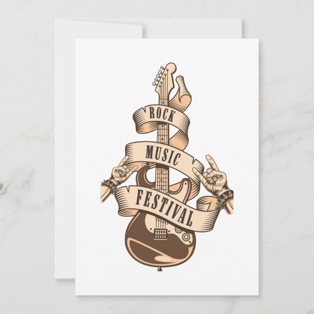 Rock and roll Classic Inbjudningar (Framsida)