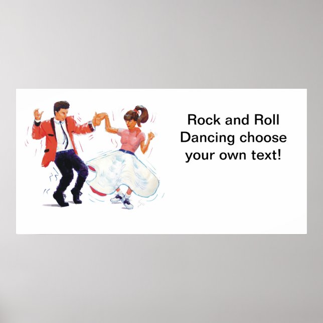 Rock and roll Dancing Banner Poster (Framsidan)