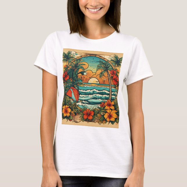 Rock and roll Design T Shirt (Framsida)