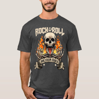 Rock And Roll Dör Aldrig Vintage Retro RockRoll St T Shirt