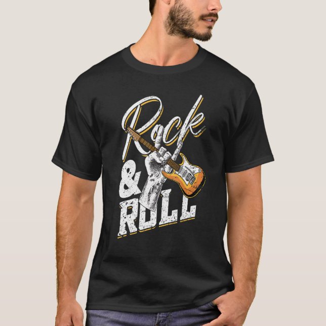 Rock and roll Electronic Sten Guitar 2 T Shirt (Framsida)