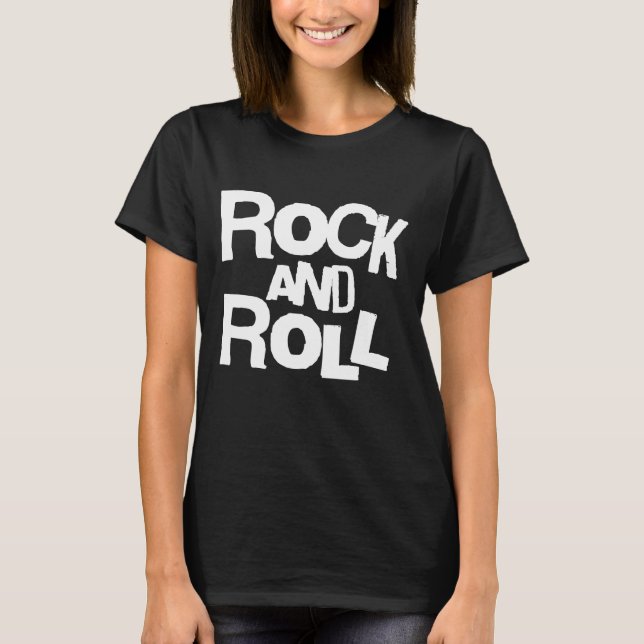 Rock and Roll Fetstil T-Shirt (Framsida)