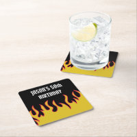 Rock and roll Flames Anpassningsbar Message Party