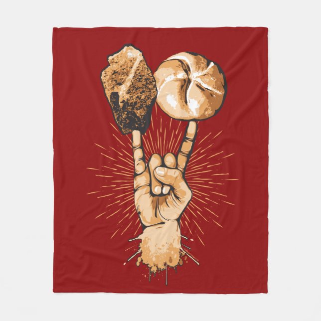 Rock and roll Fleece Blanket (Framsidan)