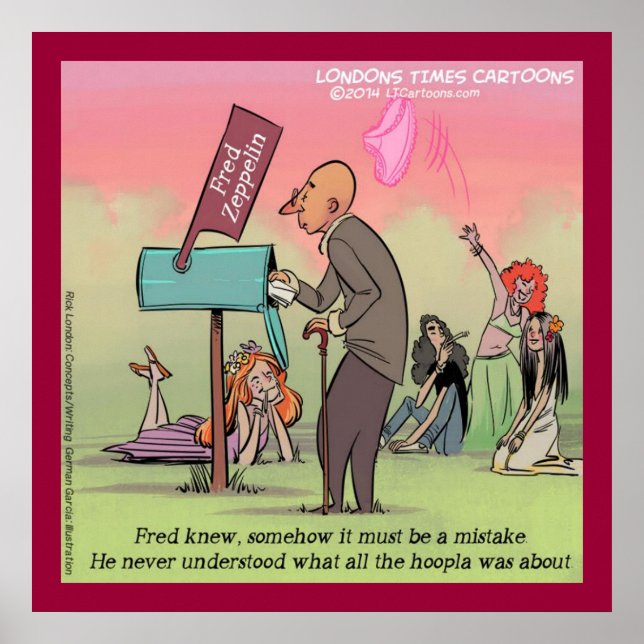 Rock and roll Fred Funny Poster (Framsidan)
