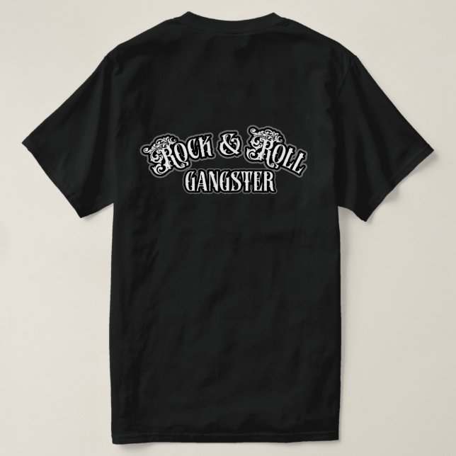 Rock and roll Gangster oldies T Shirt (Design baksida)