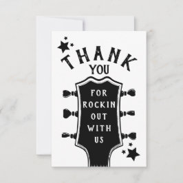 Rock and Roll Gitarr Baby Shower Tack Kort