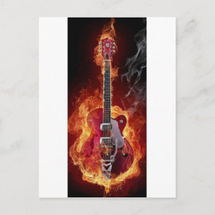 Rock and roll gitarr vykort