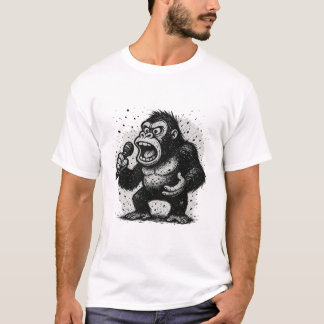 Rock and roll gorilla t shirt