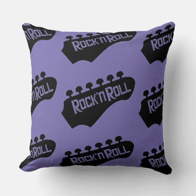 Rock and roll Guitar Mönster Dekorativ kudde (Framsida)