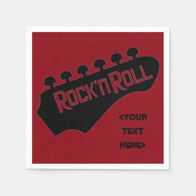 Rock and roll Guitar Personlig Napkins Pappersservett (Framsidan)