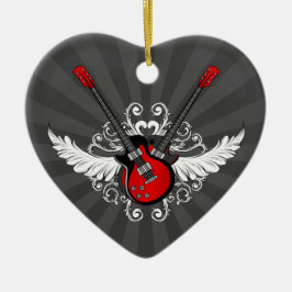 Rock and roll Guitars ornament