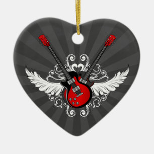 Rock and roll Guitars ornament