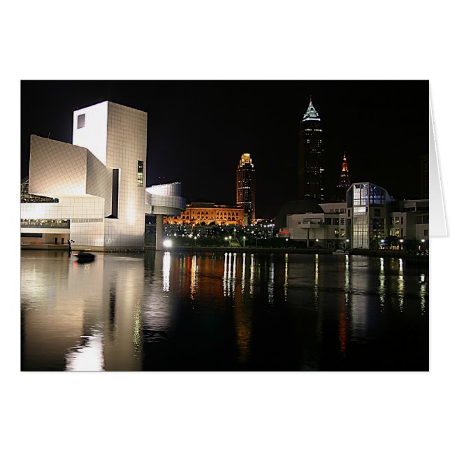 Rock and roll Hall of Fame Cleveland Ohio Hälsningskort (Framsidan Horizontal)