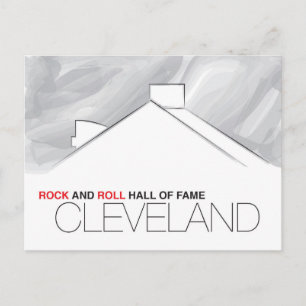 rock and roll Hall of Fame Cleveland Postcard Vykort