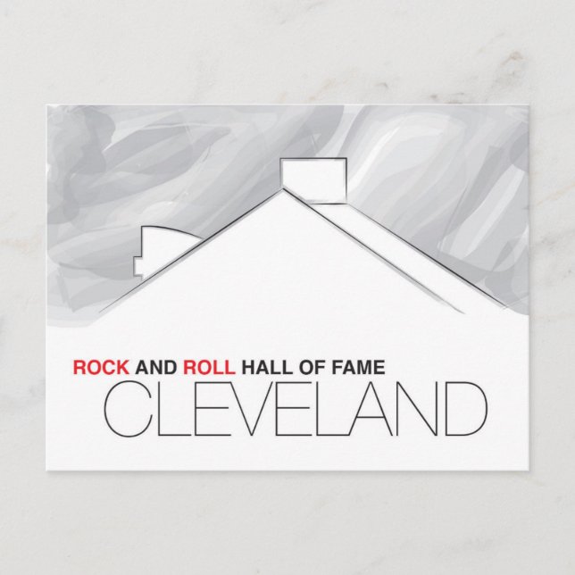 rock and roll Hall of Fame Cleveland Postcard Vykort (Framsida)