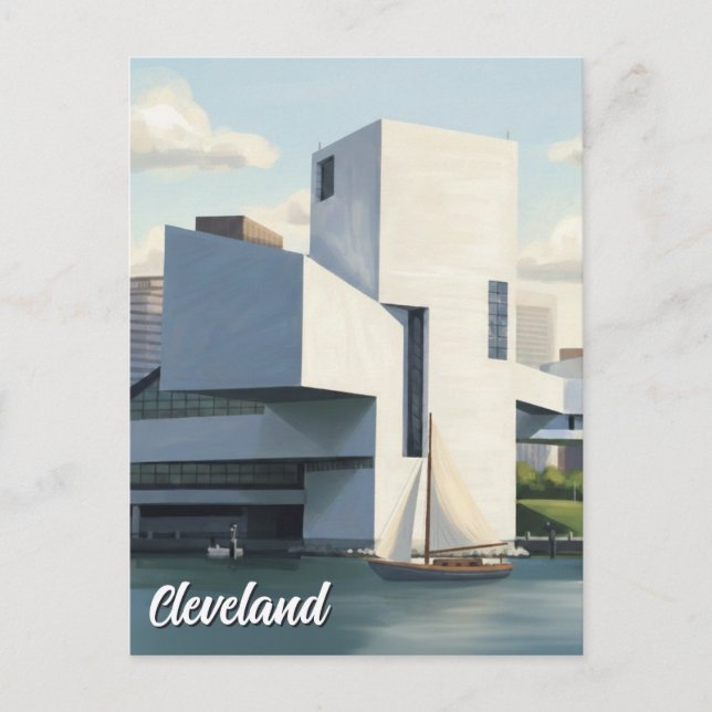 Rock and Roll Hall of Fame i Cleveland Ohio Vykort (Framsida)