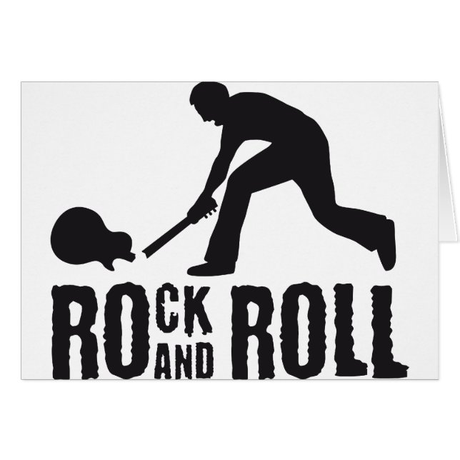 rock and roll hälsningskort (Framsidan Horizontal)