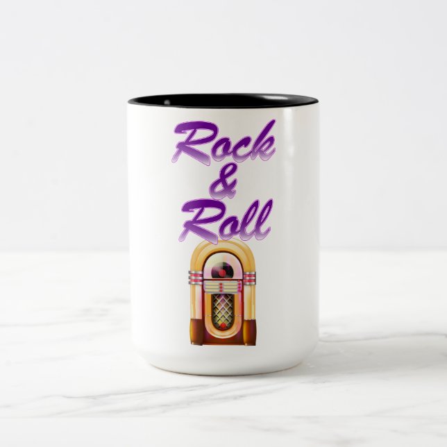 Rock and roll Jukebox Två-Tonad Mugg (Center)