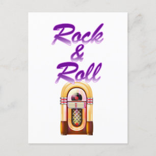 Rock and roll Jukebox Vykort
